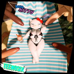 3d big_breasts big_penis breasts erection female hello_kitty hello_kitty_(character) hello_kitty_(series) huge_cock kitty_white penis sanrio tagme teenosix teenoyv_sora thick_thighs