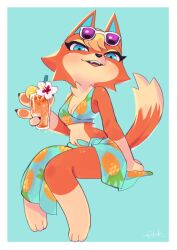 1girls 2022 animal_crossing audie_(animal_crossing) breasts canid canine canis cleavage clothed clothing female female_only fur furry furry_only kemokin_mania nintendo no_humans sitting solo solo_female tagme