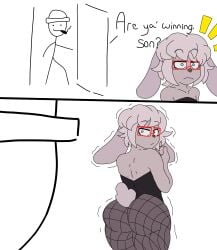 are_ya_winning_son ass_focus bunny_boy bunny_ears bunny_tail bunnysuit femboy frederickjdraws glasses male_only meme mr._grayson thick_ass thick_thighs