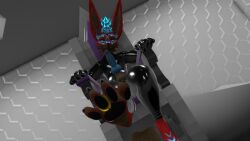 anthro blue_penis foot_fetish furry isaacjexo male male_focus male_only paw_fetish pawpads penis rexouium tagme vr_media vrchat