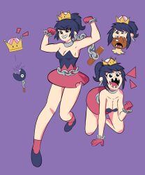 artist_request breasts chain_chomp chompette crown female female_only goomba mario_(series) new_super_mario_bros._u_deluxe sharp_teeth super_mario_bros.