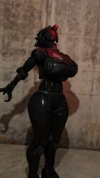 3d 3d_(artwork) 3d_model android assaultron assaultron_(fallout) assaultronix big_ass big_breasts fallout fallout_4 pinup robot robot_girl robot_humanoid standing