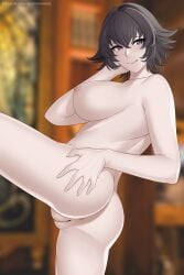 anus anus_peek aslindsamure ass ass_grab back back_view background bangs big_breasts breasts brown_hair butt collarbone completely_naked completely_naked_female completely_nude completely_nude_female female female_focus female_only fiorayne grabbing_own_ass hand_on_ass hand_on_face looking_at_viewer looking_back monster_hunter monster_hunter_rise naked naked_female nipples nude nude_female one_leg_up purple_eyes pussy short_hair sideboob solo solo_female solo_focus standing uncensored uncensored_vagina vagina violet_eyes