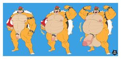 absurd_res anthro balls bara big_balls big_penis bowser cock_ring erection genitals hi_res koopa male male_focus male_only mario_(series) mushroom nintendo nipples penis scalie smaller_version_at_source solo super_mario_bros. super_mushroom thewilldpink video_games