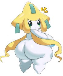 2022 absurd_res adorable alpha_channel anthro ass beady_eyes big_ass big_breasts big_butt breasts cute cute_face edit fat_ass fat_butt female female_only grey_background hi_res highres huge_ass huge_butt humanoid jirachi legendary_pokemon looking_at_viewer looking_back looking_back_at_viewer multicolored_body naked nintendo no_humans pokémon_(species) pokemon pokemon_(species) pokemon_only pokemon_rse short_stack shortstack simple_background solo solo_female sssonic2 surprised thick_thighs transparent_background video_games white_body wide_hips yellow_body