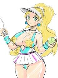 1girls big_breasts blonde_hair cameltoe green_eyes kalinka_cossack kyle-v2 mega_man mega_man_xover tagme