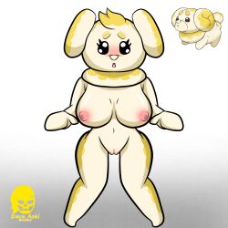 big_ass big_breasts big_butt female fidough furry furry_female pokémon_(species) pokemon pokemon_gsc pokemon_sv thick_ass