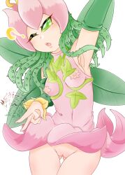 1girls 4_wings ? boobs breasts digimon fairy fairy_wings female female_only green_eyes leaf leaf_wings leaves lillymon nipples no_panties pink_nipples pink_skin plant plant_girl png pussy shaved_pussy small_breasts solo solo_female tits vaginal vine_hair vines watermark wings