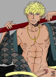 balls blonde_hair colores drawfag drawthread_request edit edited erection gay genitals male male_only penis retracted_foreskin rwby sun_wukong_(rwby) uncut unknown_artist yaoi