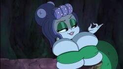 anthro big_breasts breasts cala_maria cuphead_(game) edit edited female screencap screenshot screenshot_edit tagme teaset_haliley