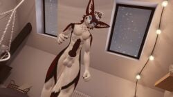 3d abs anthro anthro_only canid canine fur furry furry_only male male_focus male_only muscular muscular_anthro muscular_male novium_mathers novixcentrium rexouium tagme vr_media vrchat vrchat_avatar white_fur