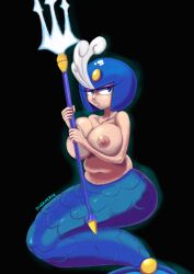 big_breasts breasts chubby female helmet ichduhernz light-skinned_female mega_man mega_man(classic) mermaid plump robot_girl splash_woman tagme trident