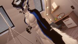 3d abs anthro anthro_only canid canine fur furry furry_only male male_focus male_only muscular muscular_anthro muscular_male nose_piercing nose_ring novium_mathers novixcentrium piercing rexouium tagme vr_media vrchat vrchat_avatar white_belly white_fur