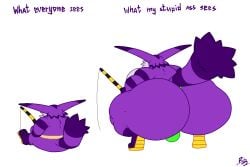 animated anthro ass big_butt big_the_cat bobthetanuki bulge clothing domestic_cat english_text felid feline felis fishing_rod fur huge_butt humor male male_only mammal mobian_(species) overweight purple_body purple_fur sega solo sonic_(series) sonic_the_hedgehog_(series) text thong twerking underwear