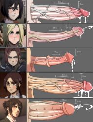 5futas annie_leonhardt attack_on_titan ball_size_difference balls ballsack big_glans big_penis black_hair blonde_hair blue_eyes bottomless character_sheet chart cigar_shaped_penis circumcised cock_comparison cock_size_difference comparing_penis curved_penis dickgirl erect_penis erection exposed exposed_penis foreskin fully_retracted_foreskin futa_only futanari gabi_braun glans goofy_ahh_penis grey_eyes hanji_zoe hashimiro_takahi hi_res horsecock horsecock_futanari huge_cock human human_with_animal_genitalia human_with_horsecock hung_futanari intact intersex light-skinned_futanari light_skin long_penis measurements medial_ring mikasa_ackerman mole multiple_penises mushroom_penis pale-skinned_futanari partially_retracted_foreskin penis penis_comparison penis_focus penis_size_chart penis_size_comparison penis_size_comparison_meme penis_size_difference portrait presenting_penis pubes retracted_foreskin sasha_braus scrotum shaved_crotch sheath shingeki_no_kyojin side_view standing tan_penis text thick_penis thighs tight_foreskin uncensored uncut underwear uniform veins