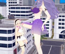 2futas big_penis building camilla_(fire_emblem) camilla_(summer)_(fire_emblem) city corrin_(female)_(fire_emblem) corrin_(female)_(summer)_(fire_emblem) corrin_(fire_emblem) cum fire_emblem fire_emblem_fates fire_emblem_heroes futa_giantess futa_only futa_with_futa futanari giant_futanari giantess grey_hair huge_cock kaiju macro_futa micro_on_macro mostly_nude penis penis_size_difference purple_hair size_difference swimsuit xavierhuge