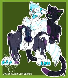 anal anal_sex balls canid canine corruption domestic_cat felid feline felis fox genitals goo_(disambiguation) goop kingdraws knot male male/male male_only mammal penetration penis slime