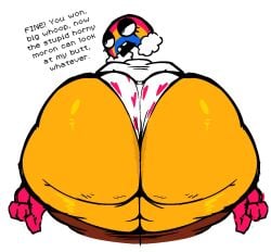 1female 1girls ass bbw big_ass big_butt cellulite chica's_magic_rainbow fat_ass five_nights_at_freddy's fnaf heart juicy_butt looking_at_viewer looking_back molested nanodude78 panties pants_down scottgames solo solo_female solo_focus