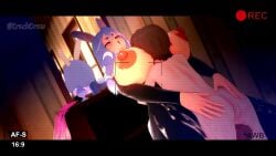 1boy 1girls ahe_gao big_breasts bunny_ears bunnysuit camera cum cum_in_pussy cum_inside dildo faceless_male hololive huge_breasts huge_cock hugging krackdraw milf pekomama plug_(sex_toy) sound tagme used_condom video