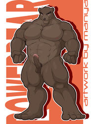 anthro bear furry male male_only mammal manya muscles penis pose solo