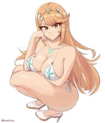mythra from xenoblade (series) by daymandraws