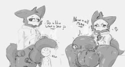 absurd_res anthro badartist balls big_balls big_penis bodily_fluids bulge changed_(video_game) cock_vore cum cum_on_penis cum_vore dark_latex digestion faceless_character forced genital_fluids genitals hi_res male male/male penile penis penis_on_head size_difference unwilling_prey vore wide_hips