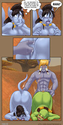 1boy 2girls ackanime alliance_(warcraft) black_hair blizzard_entertainment blue blue_skin breasts comic comic_page draenei draenei_female english_text female fingering green_skin hooves horde horns kalimdor male male/female masturbation nude orc orc_(warcraft) orc_female outside page_45 page_number penetration penis pointy_ears purple_skin pussy sex strange_acquaintances tail tentacle tesslora the_barrens troll_(warcraft) troll_male url vaginal_penetration world_of_warcraft