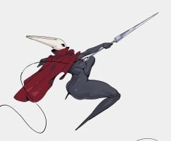 1girls 2_horns alternate_body_type alternate_breast_size arthropod artist_name big_ass big_breasts big_butt black_body black_skin bubble_ass bubble_butt bug bug_girl dankwoll female hollow_knight hornet_(hollow_knight) large_ass large_breasts large_butt silksong