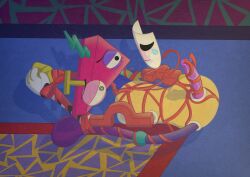 absurd_res ambiguous_gender animate_inanimate arms_tied bedroom bedroom_eyes bodily_fluids bondage bound bow_ribbon crying detachable detachable_head dominant dominant_female duo female floor floor_sex fully_bound gangle_(tadc) genital_fluids genitals glitch_productions handjob hands_tied hi_res humanoid legs_tied living_mask living_toy looking_at_another mask masturbation moopsart narrowed_eyes nonbinary_(lore) penile penis penis_bondage precum presenting presenting_penis removable_genitalia ribbons seductive sex shape_head tears the_amazing_digital_circus unknown_species wrists_together zooble_(tadc)