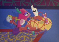 absurd_res ambiguous_gender animate_inanimate arms_tied bedroom bedroom_eyes bodily_fluids bondage bound bow_ribbon crying cum cum_on_hand cum_on_partner cum_on_penis detachable detachable_head dominant dominant_female duo ejaculation female floor floor_sex fully_bound gangle_(tadc) genital_fluids genitals glitch_productions handjob hands_tied hi_res humanoid legs_tied living_mask living_toy looking_at_another mask masturbation moopsart narrowed_eyes nonbinary_(lore) penile penis penis_bondage precum presenting presenting_penis removable_genitalia ribbons seductive sex shape_head tears the_amazing_digital_circus unknown_species wrists_together zooble_(tadc)