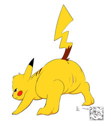 all_fours anus c0nnerc00n female nintendo pikachu plump_labia pokemon pussy solo