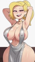 5_seconds_long ai_edit ai_generated amphibia amphibian areolae big_breasts collar curvy_female curvy_figure disney_channel edit jacobmooriselighter nipples no_sound sasha_waybright solo solo_female tagme video voluptuous voluptuous_female