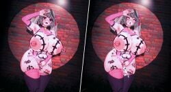 1girls 3d ahe_gao ahegao_face body_writing bukkake caught caught_in_the_act cum_in_pussy cum_on_body cum_on_breasts cum_on_face curvaceous curvy curvy_female curvy_figure degradation degradation_text exhibitionism exhibitionist female gloves hololive hololive_japan holox huge_ass huge_breasts koikatsu multicolored_hair nipple_piercing nipples overflowing_cum penis_accessory pig_ears revealing_clothes sakamata_chloe skindentation squirting tagme thighhighs virtual_youtuber