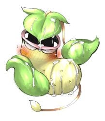 ambiguous_gender blush bodily_fluids cum feral feral_only genital_fluids leaf nintendo plant pokémon_(species) pokemon solo unknown_artist victreebel video_games vines