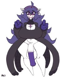 1futa 2022 absurdly_large_cock animal_genitalia balls black_hair bottomless breasts cleavage clothed clothing dress flaccid fusion futa_only futanari gardevoir goth goth_girl hex_maniac hexevoir horsecock huge_balls huge_breasts huge_cock humanoid long_hair neayix partially_clothed penis penis_to_the_knees pokémon_(species) pokemon pokemon_(species) purple_eyes purple_hair purple_penis solo standing thick_thighs two_tone_penis voluptuous wide_hips