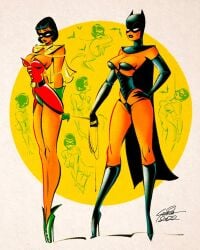 2girls batman batsuit bob_cut bondage breasts_out bryce_wayne cleavage corset dc dc_comics dick_grayson femdom femsub genderswap_(mtf) high_heels large_breasts lesbian lezdom male pinup restrained robin_(dc) robin_(dick_grayson) rule_63 sveta_shubina yuri