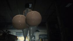 3d animated ass_body bad_anatomy capcom claire_redfield giant_ass gigantic_ass huge_ass hyper_ass hyper_butt jackd22 mod resident_evil resident_evil_2 resident_evil_2_remake video_games