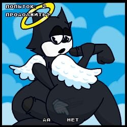 1femboy 3boys angel angel_wings anthro_male balls big_ass bootleg cloud clouds dreamworks felid feline felix_the_cat felix_the_cat_(series) femboy femboy_focus femboy_only gay imminent_death male male_anthro male_focus male_only masturbation pac-man_eyes penis prittyfc siivagunner threesome vinesauce vinesauce_reference