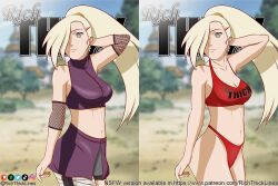 1girls 2022 bare_legs bare_shoulders big_breasts blue_eyes bra breasts cleavage clothing crop_top female female_focus female_only hair_over_one_eye highleg highleg_panties huge_breasts ino_yamanaka kunoichi large_breasts long_hair looking_at_viewer midriff miniskirt multiple_images naruto naruto_(series) naruto_shippuden ninja panties ponytail richthicklines shirt shounen_jump skirt solo solo_female solo_focus split_screen tied_hair underwear very_long_hair