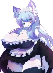 1girls big_breasts blue_fur breasts female fur furry nyaswitchnya solo solo_female tagme