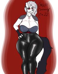 big_breasts breasts female furry hellhound helluva_boss jigglephysics loona_(helluva_boss) tagme thick_thighs wide_hips