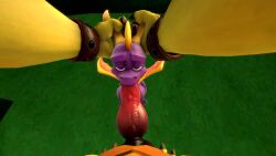 2boys 3d 3d_animation animal_genitalia animated anthro anthro_only armlets blowjob canine_penis closed_eyes cum cum_inside dragon dragon696 enjoying fellatio horn_grab looking_pleasured male/male male_only no_humans notfinished sex small_dom_big_sub spyro spyro_reignited_trilogy spyro_the_dragon tagme video wings