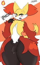 anthro delphox femboy fire_fox girly hi_res lot_par male male_only nintendo pokémon_(species) pokemon solo video_games