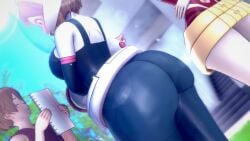 16:9 2girls 3d ass back_view big_ass big_butt bodysuit brown_hair bubble_ass bubble_butt clothed clothed_female curvy dat_ass diagonal_angle dumptruck_ass fat_ass female female_focus fully_clothed hero_outfit_(mha) hips huge_ass jajo14 large_ass momo_yaoyorozu momo_yaoyorozu_(hero_outfit) my_hero_academia ochako_uraraka ochako_uraraka_(hero_outfit) png short_hair standing tbs_television thick_thighs tight_clothing uraraka_ochako uraraka_ochako_(hero_outfit) voluptuous yaoyorozu_momo yaoyorozu_momo_(hero_outfit)