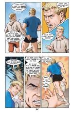 butt_grab caucasian caucasian_male comic dialogue dilf english_text exercise father_and_son handjobs_magazine incest jack_maguire josman josman_comics justin_maguire male male_only muscles muscular muscular_male outdoors outside running teen_boy