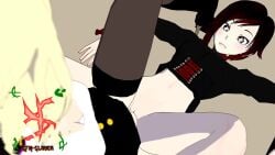 2girls 3d animated blonde_hair blush bottomless bottomless_female classroom clipping clothed_sex female femdom femsub glynda_goodwitch human no_panties no_sound red_hair ruby_rose rwby scissoring sfmslayer source_filmmaker sparkling_eyes tagme thighhighs unusual_pupils video yuri