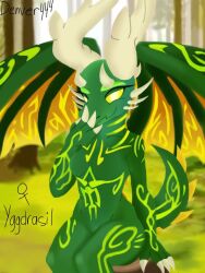 dragon dragon_city female shy solo solo_female tagme yggdrasil_dragon_(dragon_city)