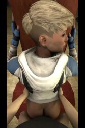 3d animated ass blonde_hair cassie_cage female from_behind mortal_kombat mortal_kombat_x partial_male pov punching_bag skeletron27 sound tagme video