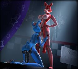 16:9 1futa 1girl1futa 1girls 3d animatronic anthro blue_body blue_skin bonnie_(fnaf) digital_media_(artwork) dominant dominant_female duo female five_nights_at_freddy's five_nights_at_freddy's_2 foxy_(fnaf) futa_on_female futanari genitals glowing glowing_eyes green_eyes gynomorph hi_res humanoid intersex intersex/female machine penile penis penis_on_head red_body red_skin robot scottgames sex simple_background source_filmmaker thedrunk video_games widescreen