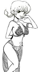 1girls belly_dancer belly_dancer_outfit black_and_white clothing deviantart female female_only harem_girl harem_outfit jtsketch large_breasts monochrome ranma-chan ranma_1/2 ranma_saotome slave slave_bikini slave_collar slave_leia_(cosplay) slave_outfit slavegirl small_breasts solo star_wars thick_thighs voluptuous